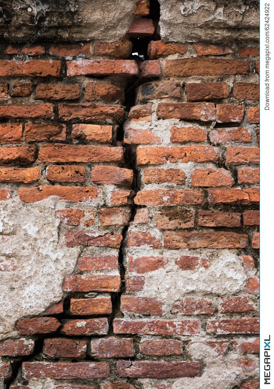 Background Of Old Vintage Dirty Broken Brick Wall With Peeling Plaster,  Texture Stock Photo 62424922 - Megapixl