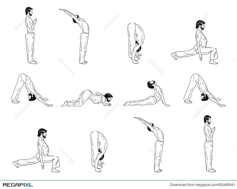 Aggregate More Than 75 Sketch Of Surya Namaskar Latest - Seven.edu.vn