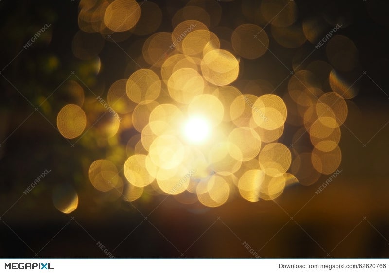 Abstract Circular Yellow Bokeh In Dark Background, Gold Bubble L Stock  Photo 62620768 - Megapixl