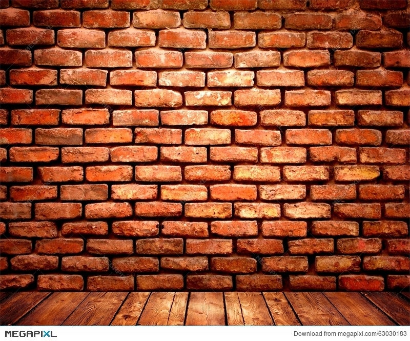 Old Red Orange Brick Wall Background Stock Photo Megapixl