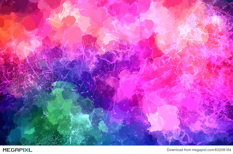 Colorful Scribble Brush Strokes Background. Vector Version Illustration  63208184 - Megapixl