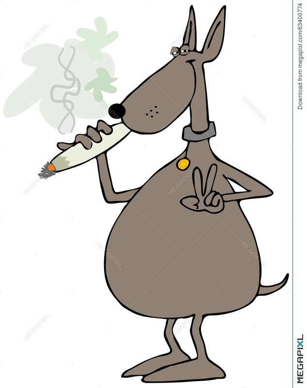 Dog Smoking A Joint Illustration 63400774 - Megapixl Dog Smoking A Joint Illustration 63400774 - Megapixl