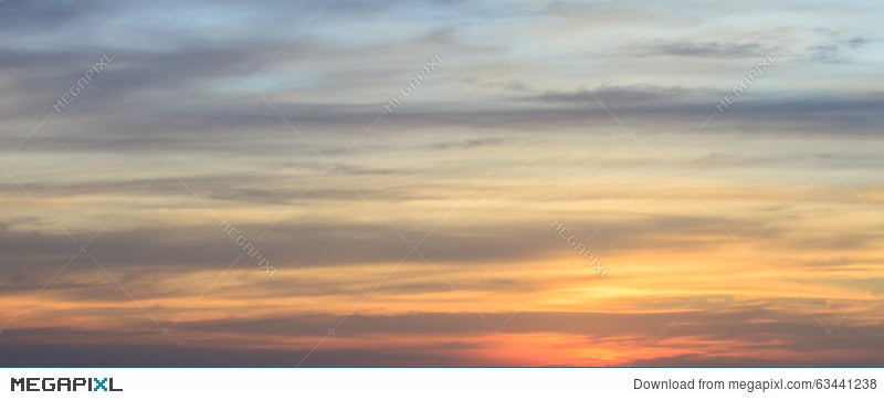 Sky Background With A Nice Sunset Clouds Stock Photo Megapixl