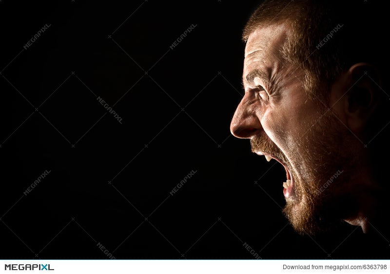 Rage Scream Of Angry Man Stock Photo 6363798 Megapixl