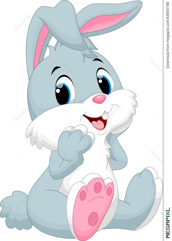 Cute Rabbit Cartoon Illustration 63655788 - Megapixl