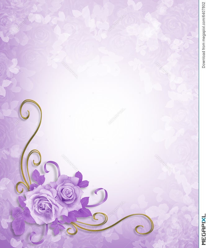 Wedding Roses Lavender Background Illustration 6407802 - Megapixl