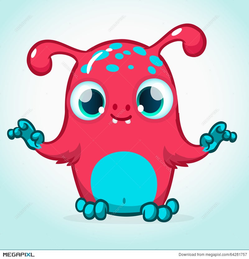 Cute Monster Cartoon. Vector Mascot Illustration 64281757 - Megapixl Cute Monster Cartoon. Vector Mascot Illustration 64281757 - Megapixl