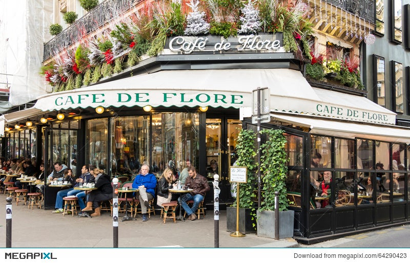 The Cafe De Flore, Paris, France. Stock Photo 64290423 - Megapixl