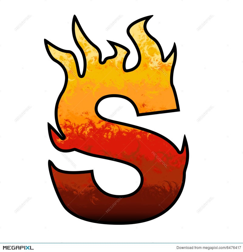 Flames Alphabet Letter - S Illustration 6476417 - Megapixl