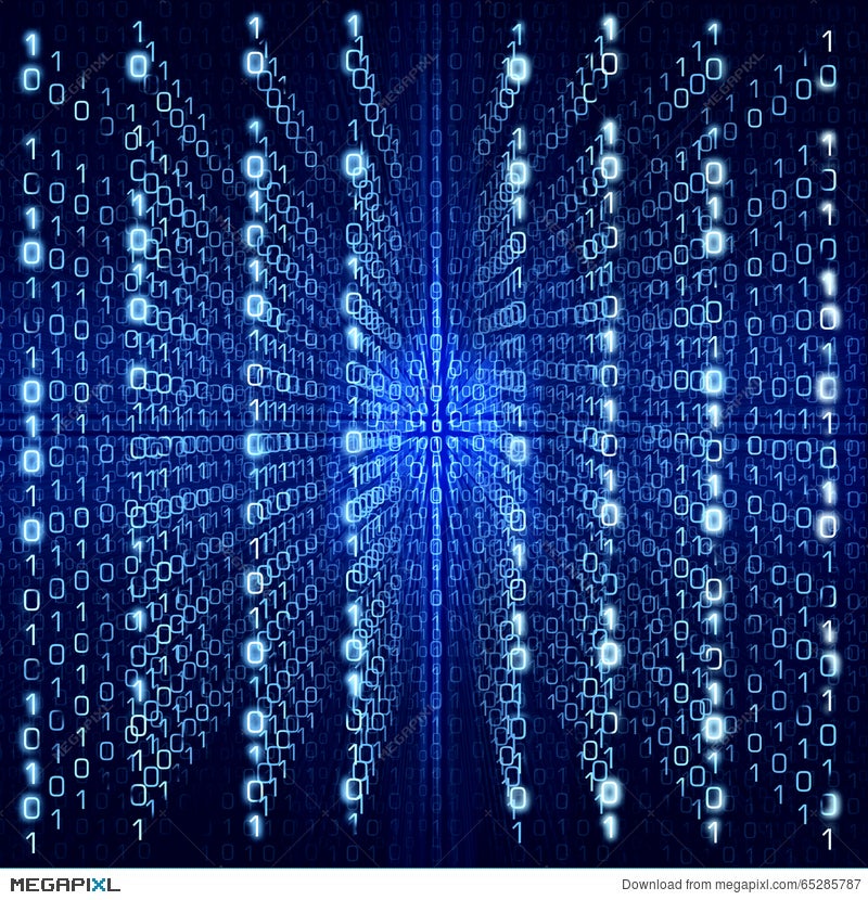 Blue Matrix Abstract Digital Background Big Size Stock Photo
