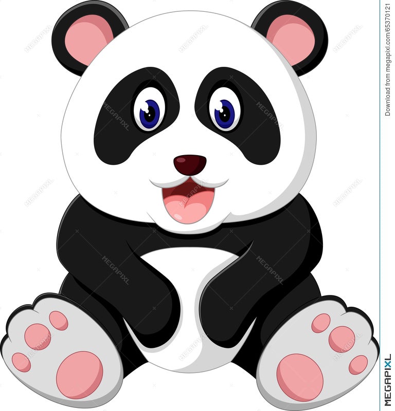 Cute Panda Cartoon Illustration 65370121 - Megapixl