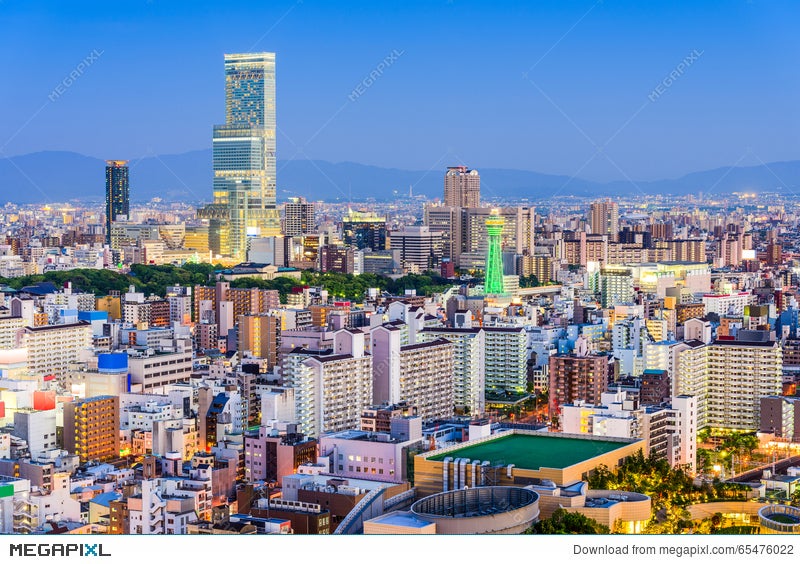 Osaka Japan Skyline Stock Photo Megapixl
