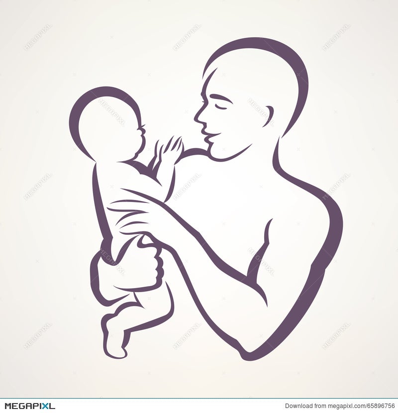 Infant Father Child Family, characters Family, man and woman embracing baby  illustration, cartoon Character, child, text png | PNGWing