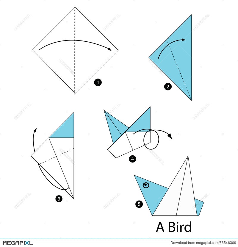 how to make origami bird