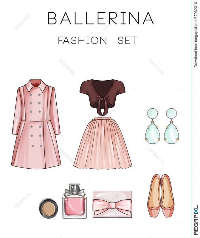 Fashion Illustration - Watercolor Raster Illustration Of A Designer Bag  Stock Clipart, Royalty-Free