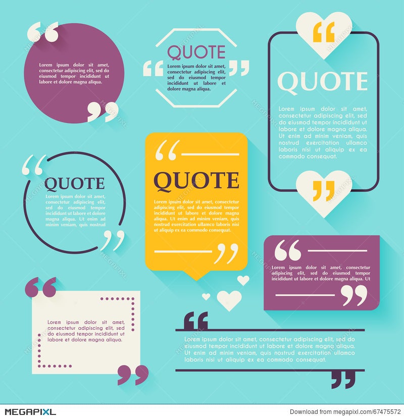 Quote Blank Template. Design Elements, Circle Business Card Temp  Illustration 67475572 - Megapixl