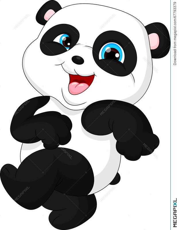 Cute Funny Baby Panda Illustration 67793379 Megapixl