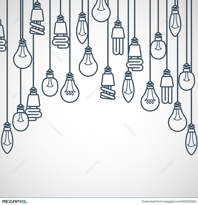 Light Bulbs Hanging On Cords Illustration 68325993 Megapixl