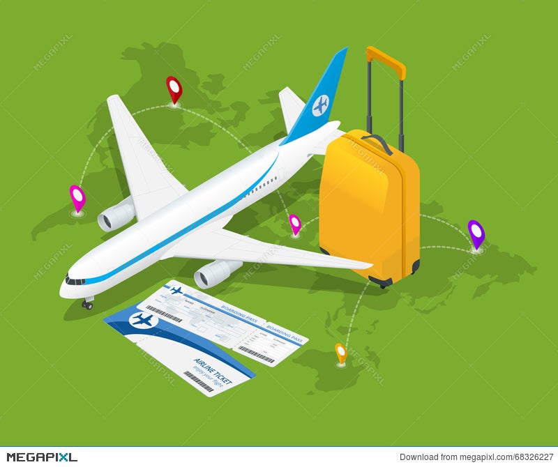 Travel Isometric Composition. Travel And Tourism Background. Flat 3D Vector  Illustration. Travel Banner Design. Travel Illustration 68326227 - Megapixl