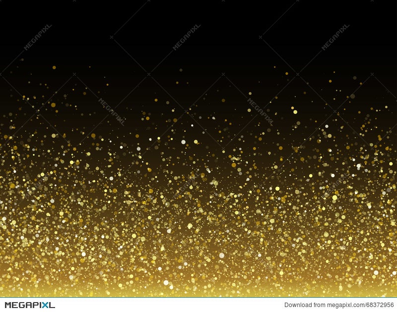 Gold Glitter Spray Effect of Sparkling Particles on Vector