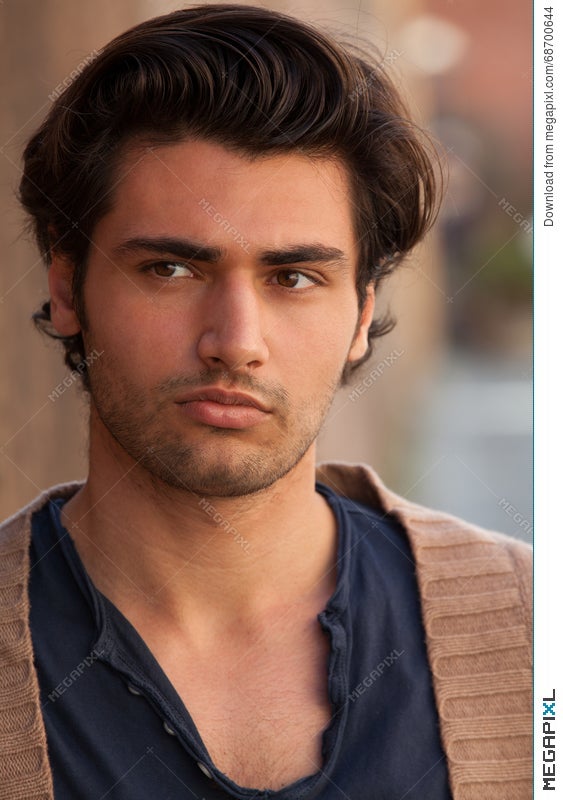 Handsome Gorgeous Young Man Model, Italian Hair Style Stock Photo 68700644  - Megapixl