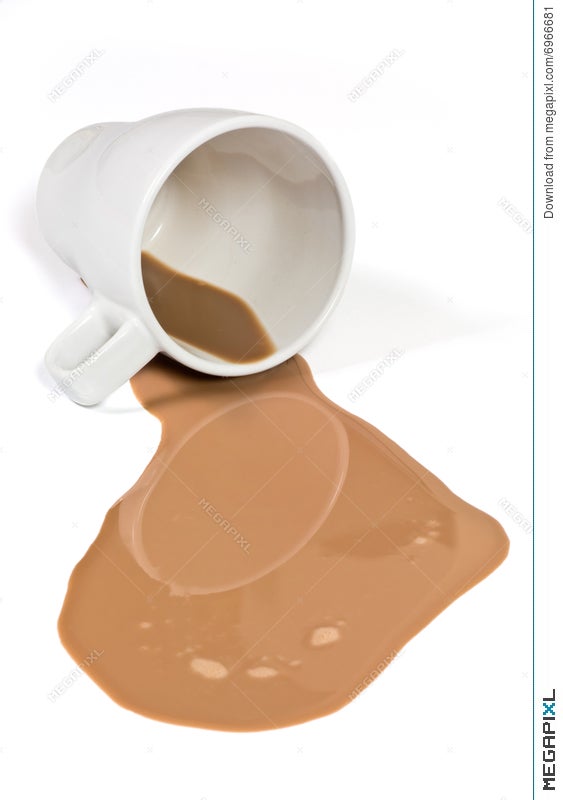 Spilled Chocolate Milk Stock Photo Megapixl