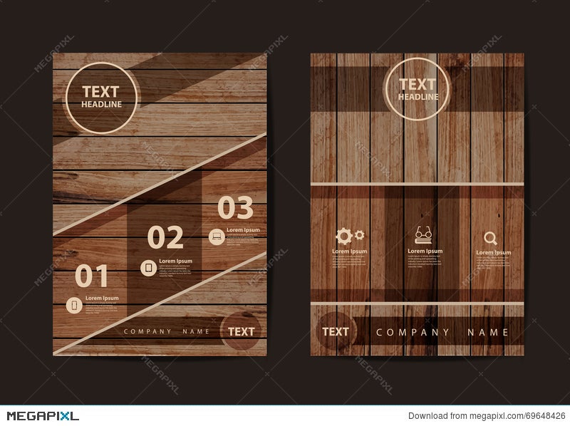 Vector Business Brochure Flyer Design Texture Of Wood Background  Illustration 69648426 - Megapixl