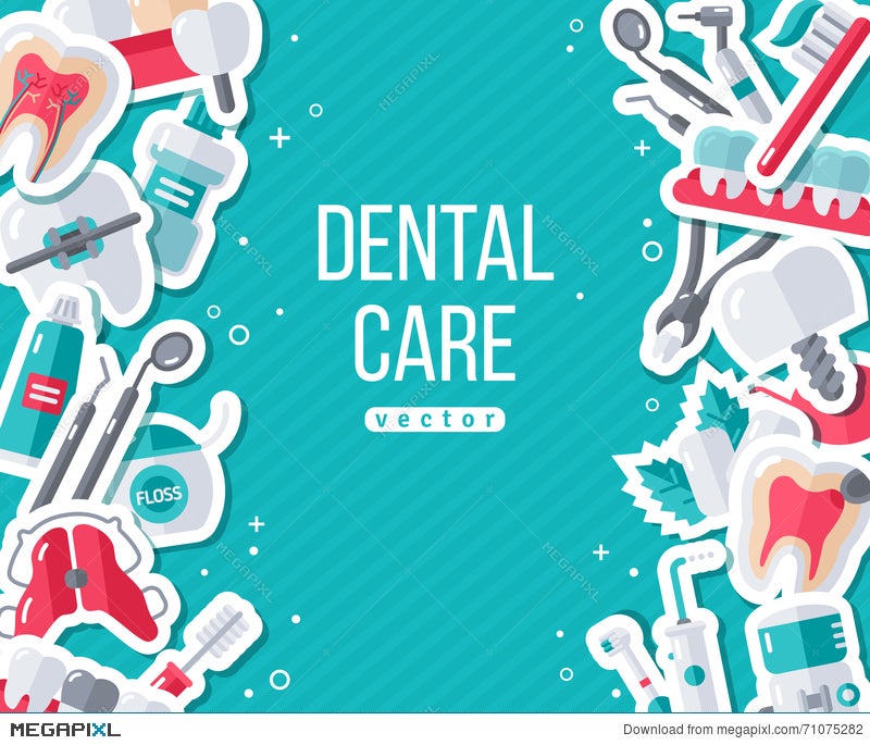 Dentistry Banner With Flat Sticker Icons Illustration 71075282