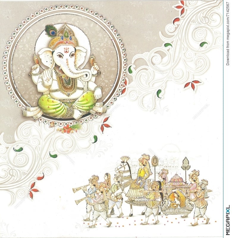Indian Wedding Card Illustration 7142567 - Megapixl
