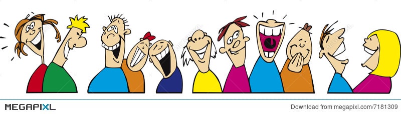 animated people laughing