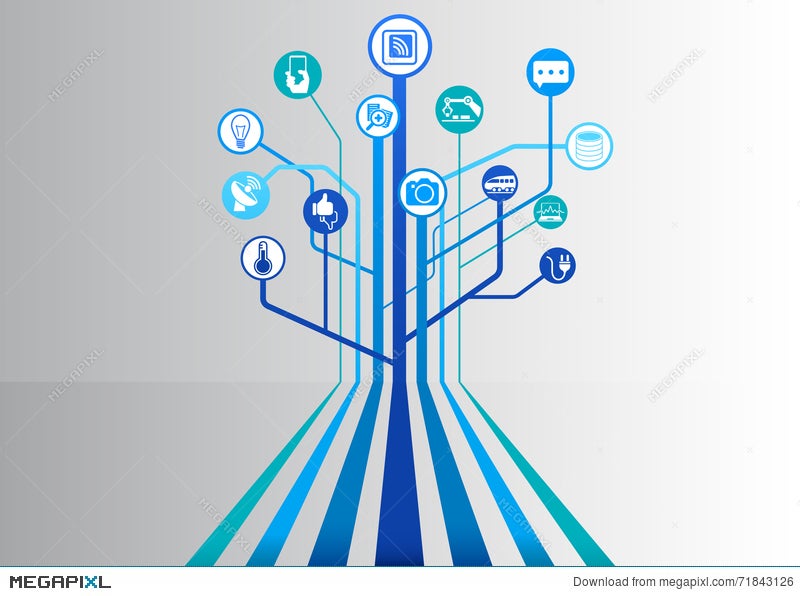 Internet Of Things Iot Infographic And Technology Background For Connected Devices Illustration 71843126 Megapixl