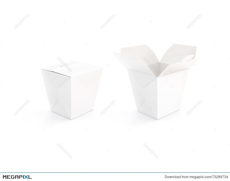 Close And Open Blank Wok Box Mockup Stand 3d Rendering Stock Photo 73289734 Megapixl