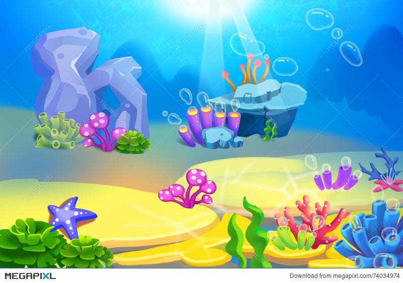 Creative Illustration And Innovative Art Clearing Under Sea Illustration Megapixl