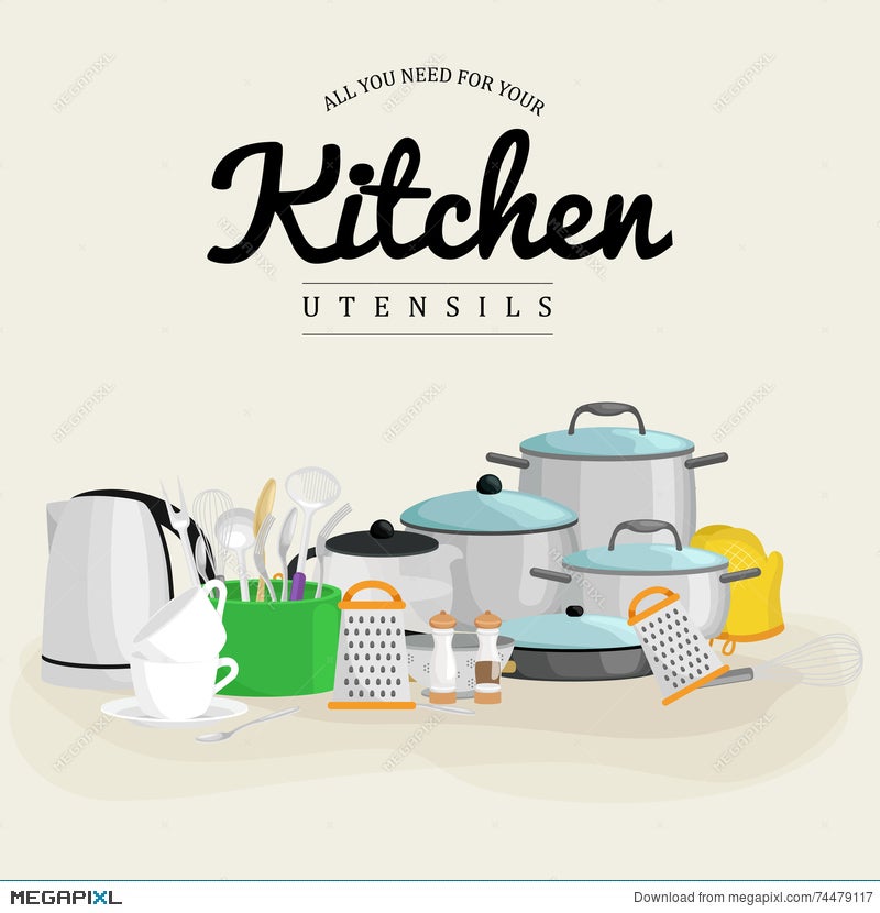 Kitchenware Icons Vector  Kitchen Utensil Collection  Illustration 74479117 - Megapixl