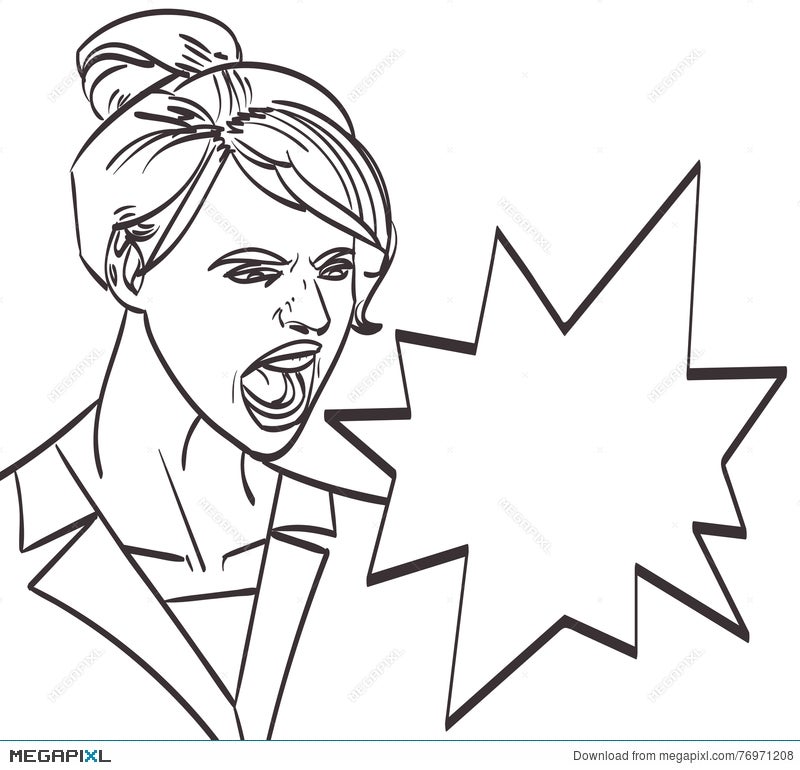 Cartoon Human Figure Shouting Into Megaphone Drawing High-Res Vector  Graphic - Getty Images
