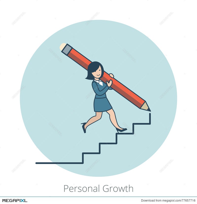 Steps female growing up Royalty Free Vector Image