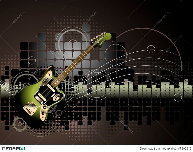 Electric Guitar Music Background Illustration 7800318 - Megapixl
