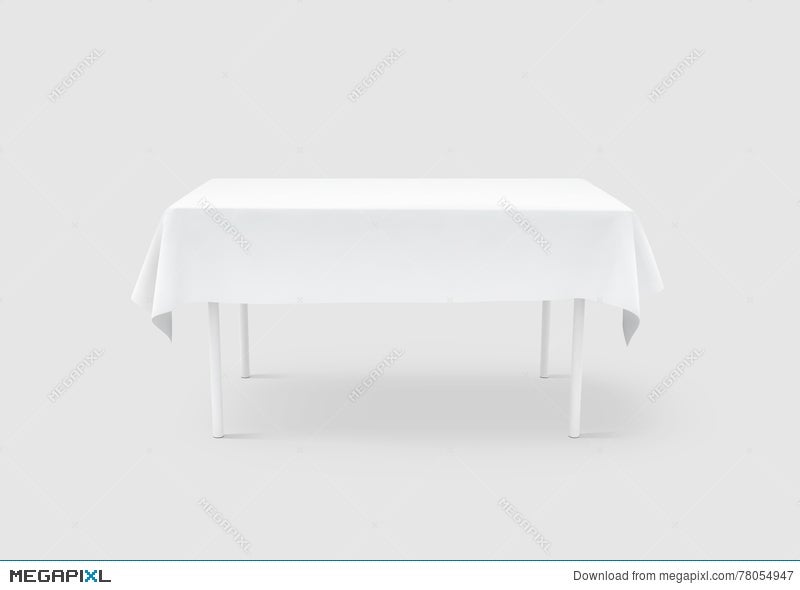 Download Blank White Table Cloth Mock Up Clipping Path Illustration 78054947 Megapixl