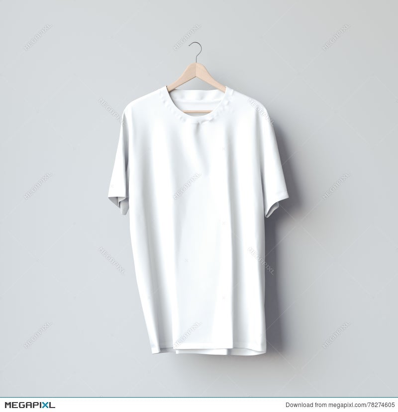 Download Shopping Plain White T Shirt On Hanger