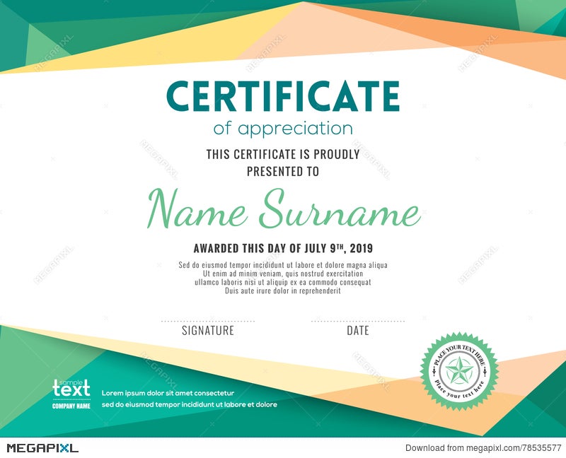 blank certificate of appreciation background design