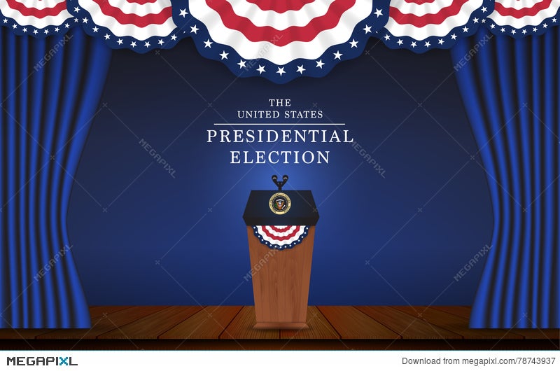 Presidential Election Banner Background Illustration 78743937 - Megapixl