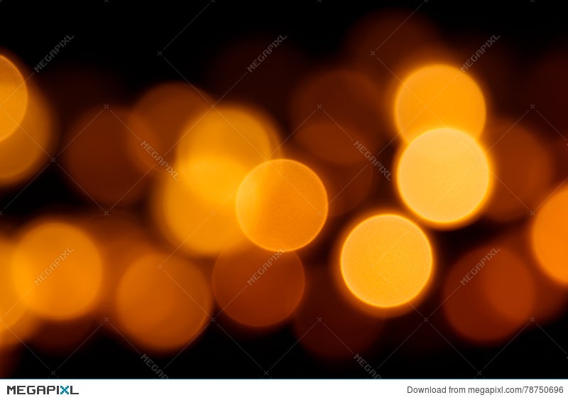 Bokeh Orange Circles On Black Background For Halloween. Stock Photo  78750696 - Megapixl