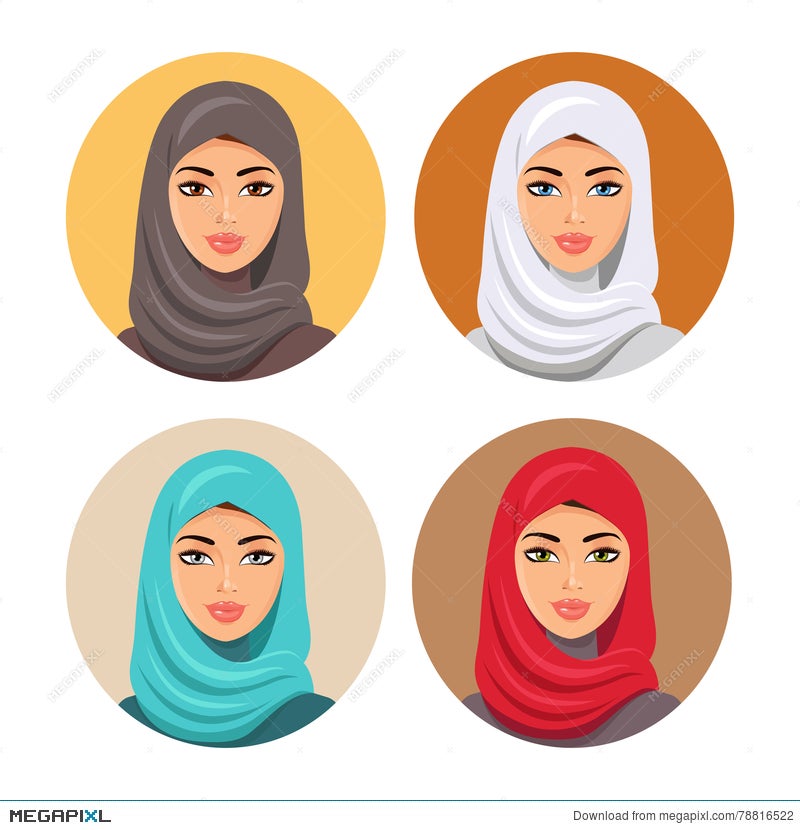 arabic girl clipart face