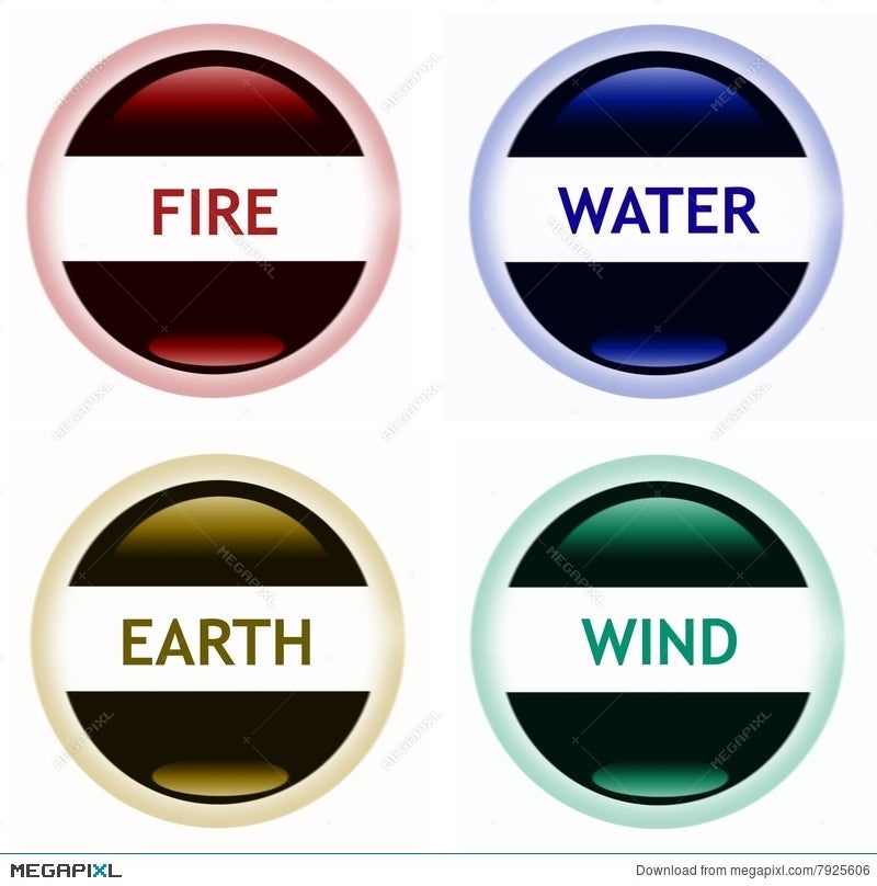 Fire Water Earth Wind Illustration 7925606 Megapixl