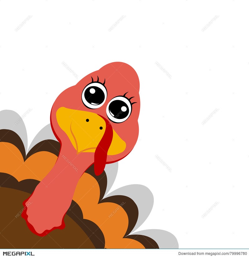 Funny Turkey Peeking Sideways On Thanksgiving Day Illustration 79996780 - Megapixl Funny Turkey Peeking Sideways On Thanksgiving Day Illustration 79996780 - Megapixl