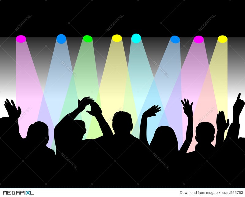 Stage Lights And Audience Illustration 858783 - Megapixl
