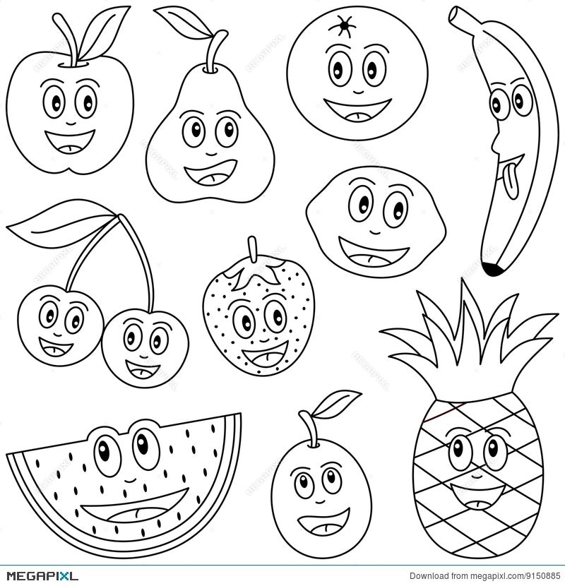 kids fruits drawing colour - Clip Art Library-saigonsouth.com.vn