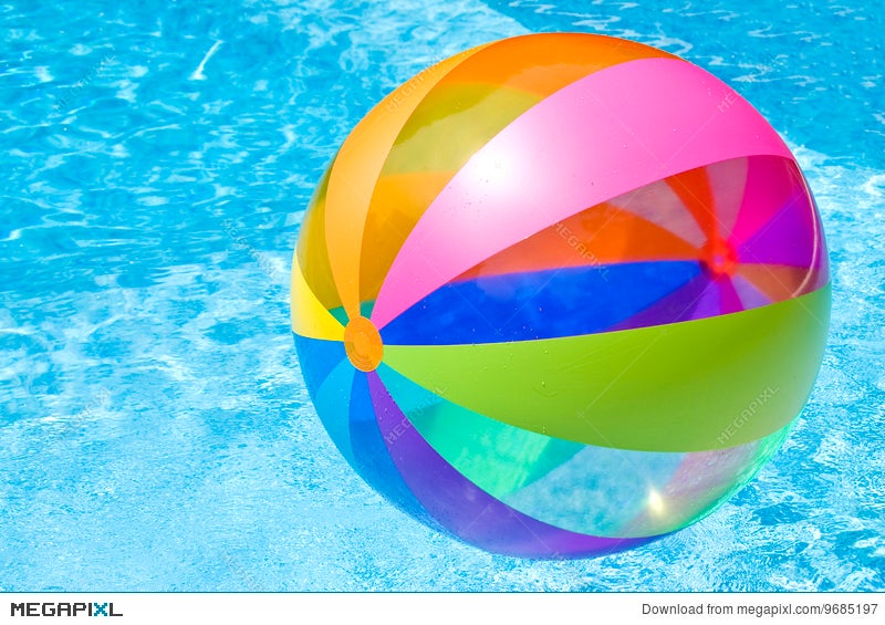 beach ball in pool