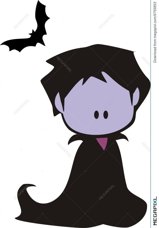 Cute Vampire Character Illustration 9755853 - Megapixl