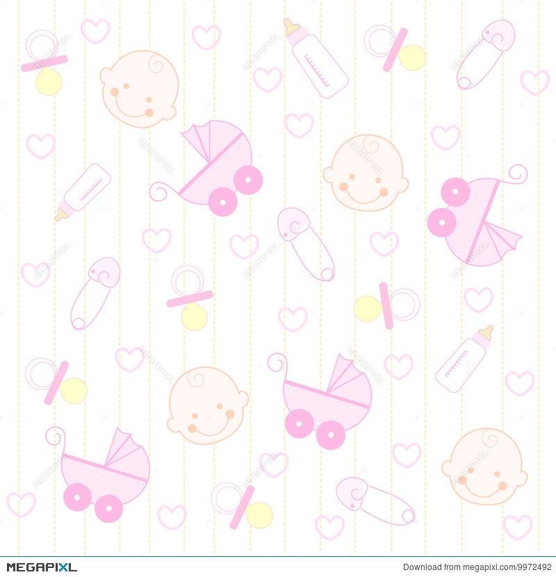 Baby Girl Background Illustration 9972492 - Megapixl